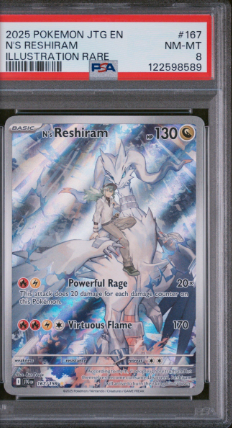 Graded PSA 8 Illustration Rare Reshiram #167
