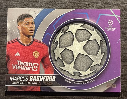 UEFA Club Competitions 23/24 Topps Now Commemorative Starball Relic Marcus Rashford
